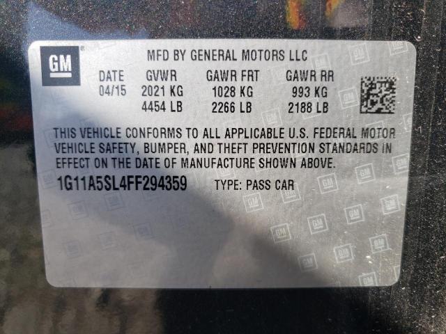 Photo 10 from auction – 2015 CHEVROLET MALIBU LS with VIN 1G11A5SL4FF294359