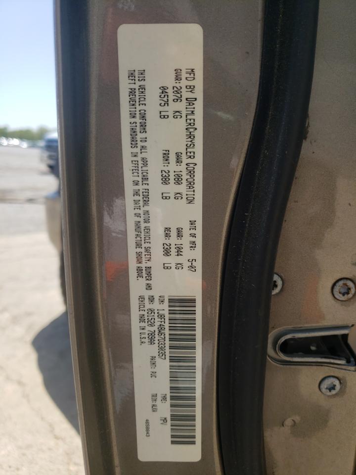 Photo 10 from auction – 2007 JEEP PATRIOT LI with VIN 1J8FF48W67D330357