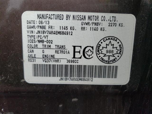 Photo 10 from auction – 2014 INFINITI Q50 BASE with VIN JN1BV7AR4EM684912