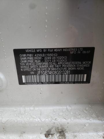 Photo 9 from auction – 2008 SUBARU IMPREZA WR with VIN JF1GE74608G513281