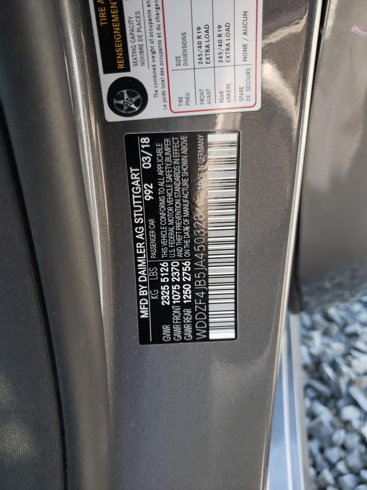 Photo 10 from auction – 2018 MERCEDES-BENZ E 300 with VIN WDDZF4JB5JA450323