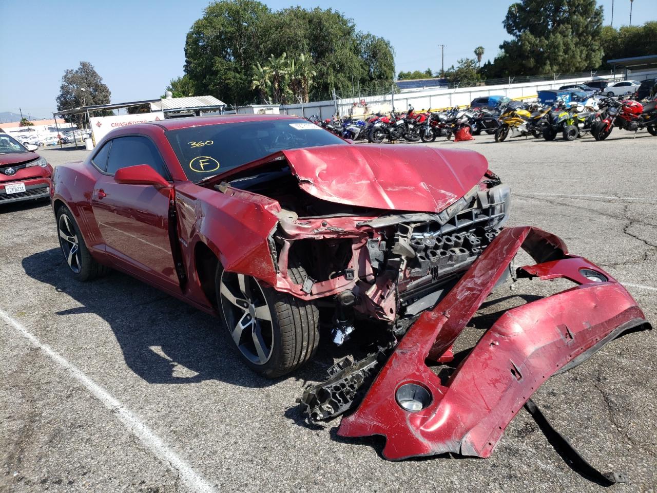 CHEVROLET CAMARO LT 2013 with VIN 2G1FB1E34D9133278 - Photo from auction