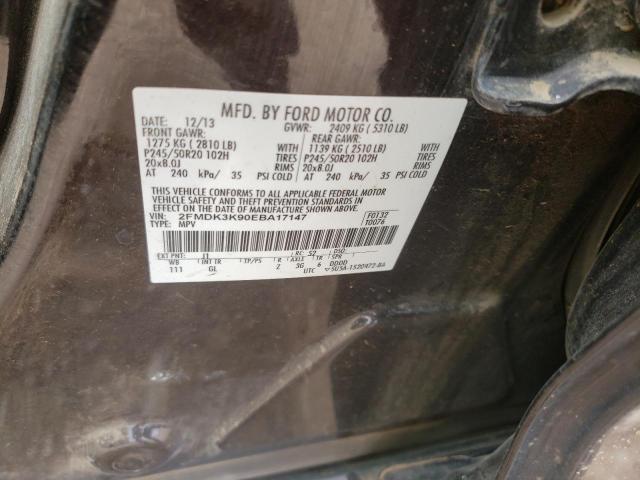 FORD EDGE LIMIT 2014 with VIN 2FMDK3K90EBA17147 - Photo from auction