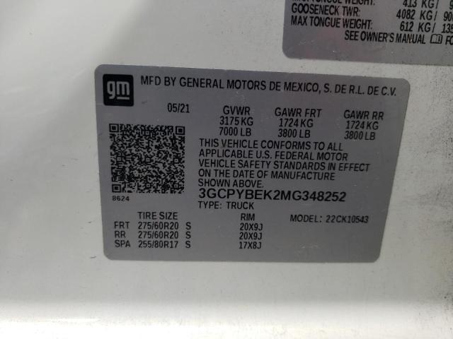 Photo 10 from auction – 2021 CHEVROLET SILVRK1500 with VIN 3GCPYBEK2MG348252