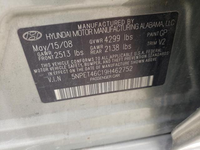 Photo 10 from auction – 2009 HYUNDAI SONATA GLS with VIN 5NPET46C19H462752