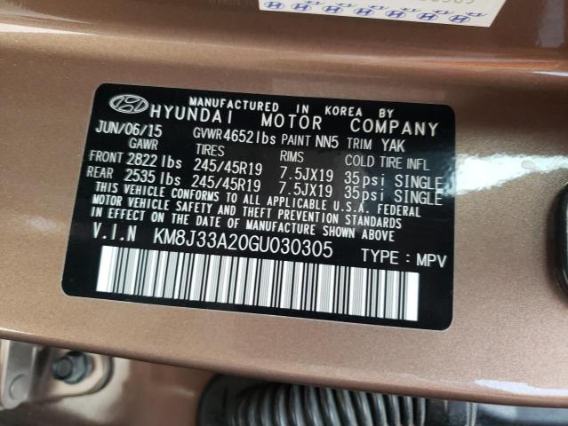 Photo 10 from auction – 2016 HYUNDAI TUCSON LIM with VIN KM8J33A20GU030305