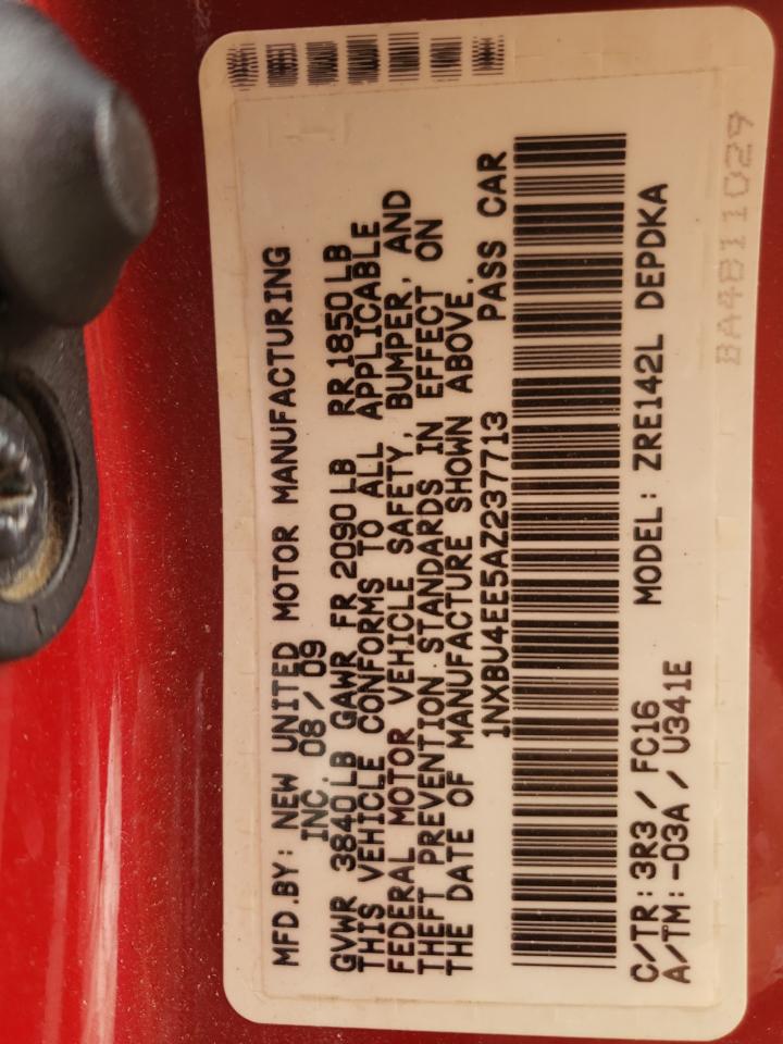 Photo 10 from auction – 2010 TOYOTA CORROLLA with VIN 1NXBU4EE5AZ237713