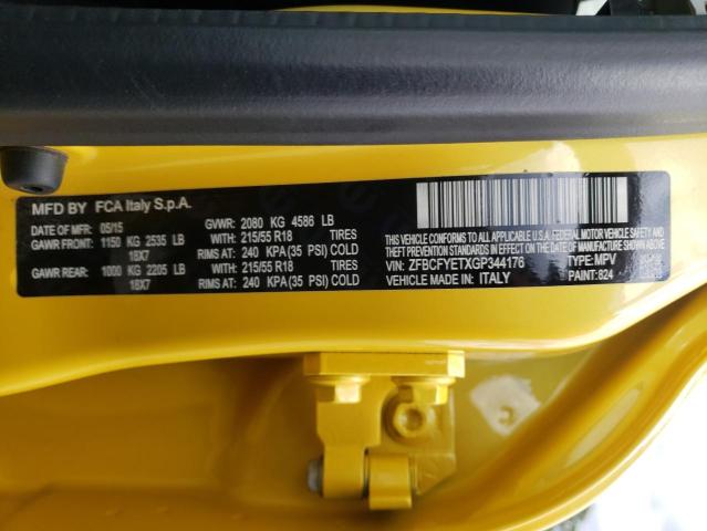 Photo 10 from auction – 2016 FIAT 500X TREKK with VIN ZFBCFYETXGP344176