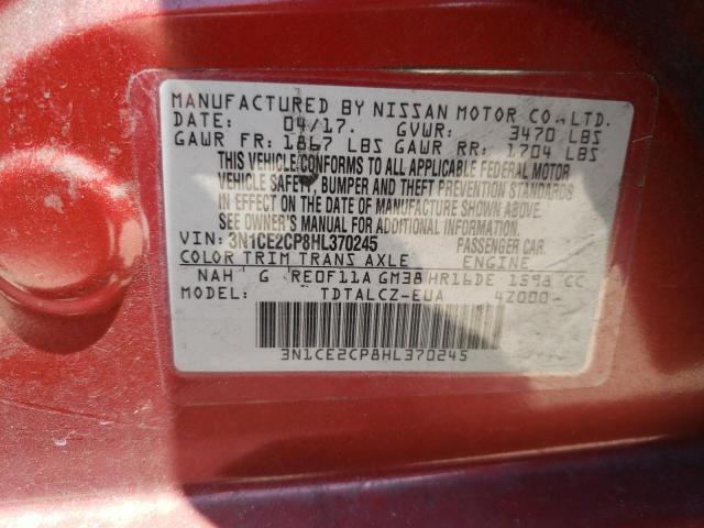 Photo 10 from auction – 2017 NISSAN VERSA NOTE with VIN 3N1CE2CP8HL370245