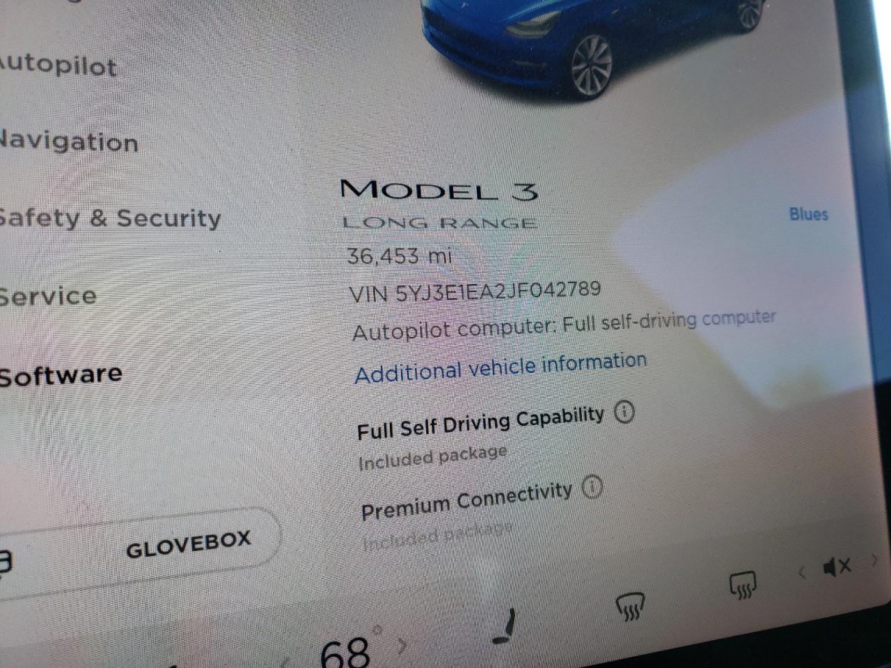 Photo 8 from auction – 2018 TESLA MODEL 3 with VIN 5YJ3E1EA2JF042789
