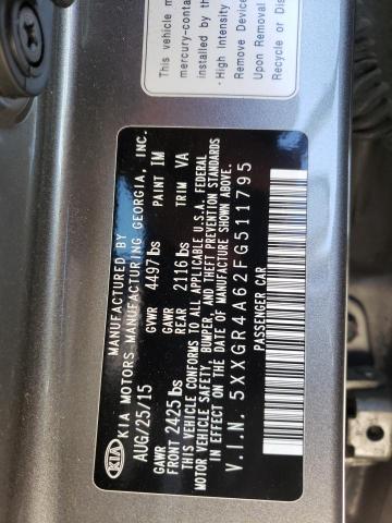 Photo 10 from auction – 2015 KIA OPTIMA SX with VIN 5XXGR4A62FG511795