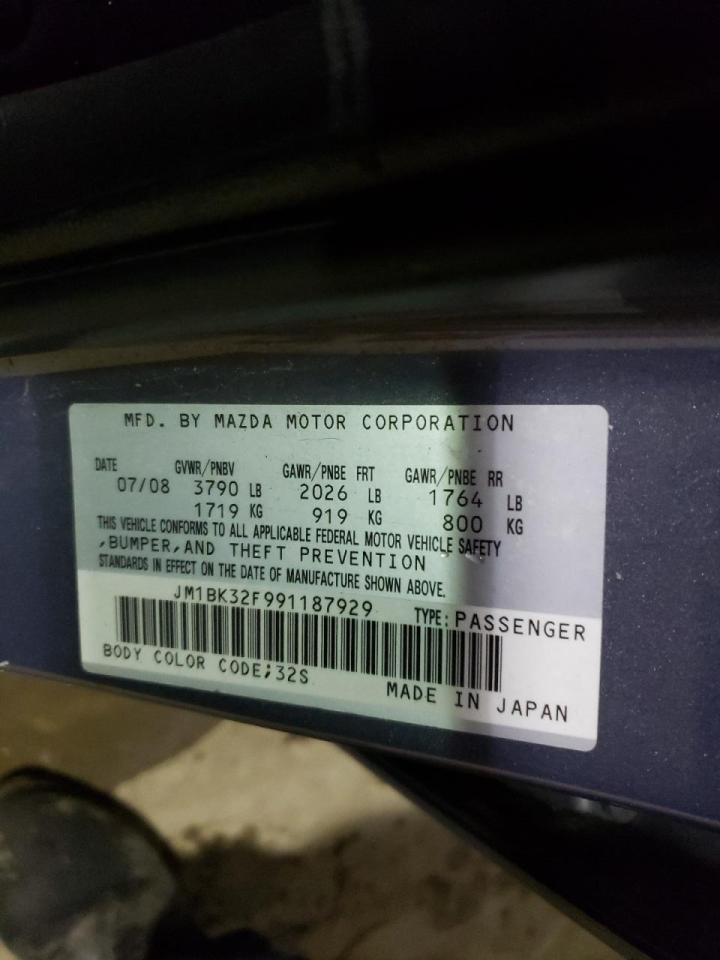 Фото 10 с аукциона – 2009 MAZDA 3 I с VIN JM1BK32F991187929