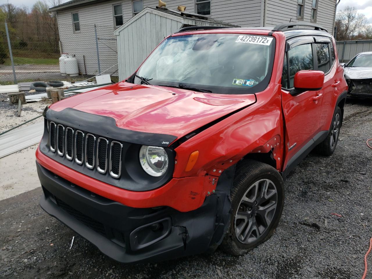 Photo 2 from auction – 2016 JEEP RENEGADE L with VIN ZACCJBBT1GPD58113