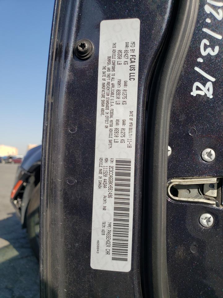 Photo 10 from auction – 2019 CHRYSLER 300 S with VIN 2C3CCAGG8KH561496