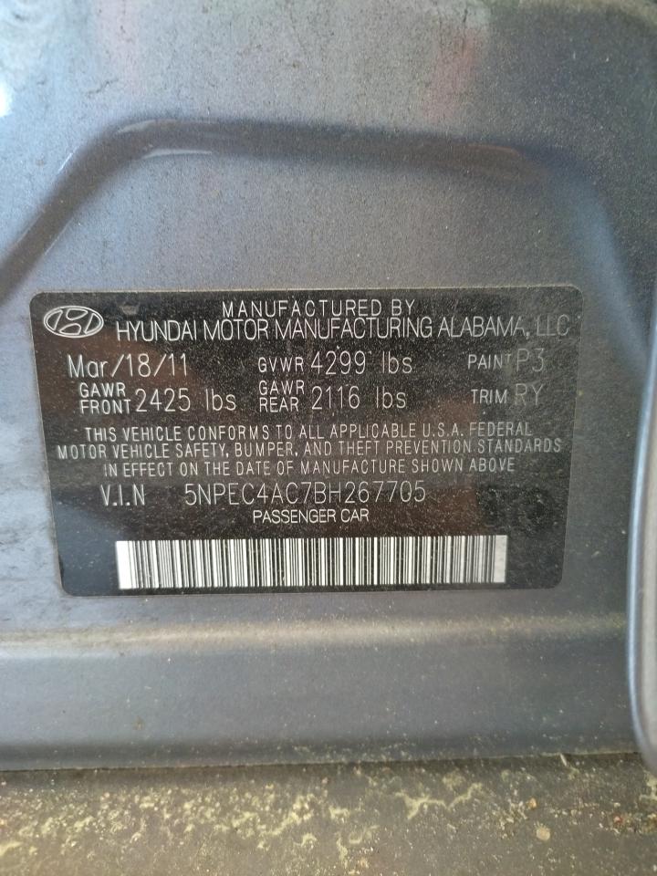 Фото 10 с аукциона – 2011 HYUNDAI SONATA SE с VIN 5NPEC4AC7BH267705