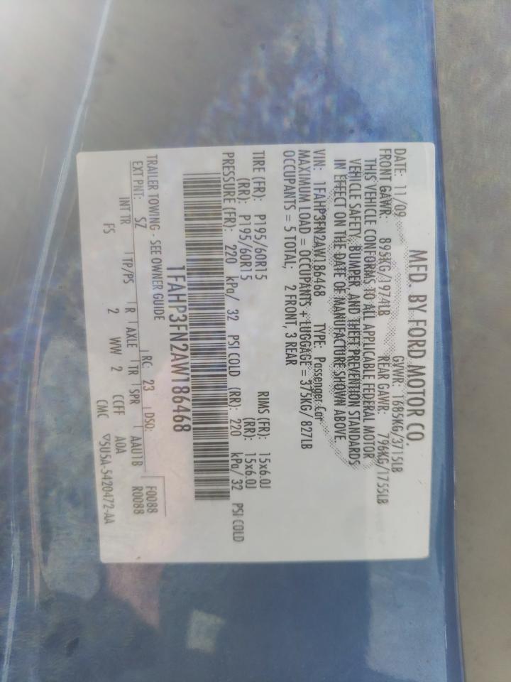 Photo 10 from auction – 2010 FORD FOCUS SE with VIN 1FAHP3FN2AW186468