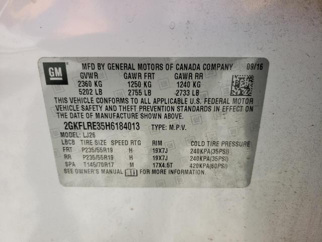 Photo 10 from auction – 2017 GMC TERRAIN DE with VIN 2GKFLRE35H6184013