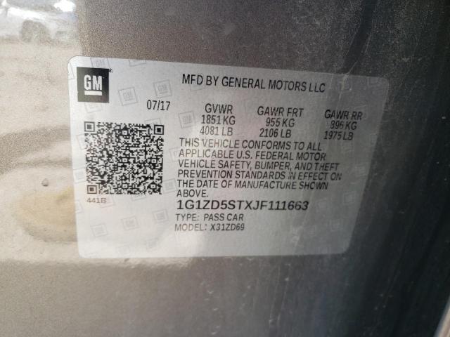 Photo 10 from auction – 2018 CHEVROLET MALIBU LT with VIN 1G1ZD5STXJF111663