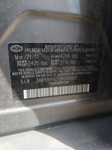 Photo 10 from auction – 2011 HYUNDAI SONATA GLS with VIN 5NPEB4AC7BH268839