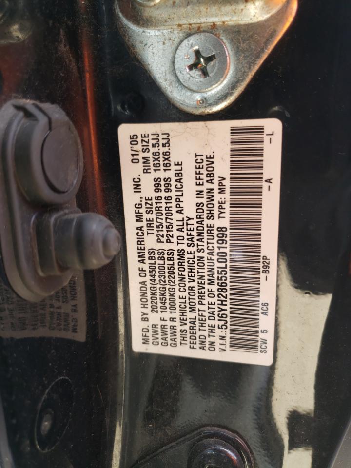 Photo 10 from auction – 2005 HONDA ELEMENT EX with VIN 5J6YH28655L001998