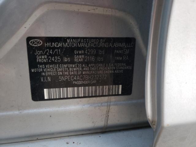 Photo 10 from auction – 2011 HYUNDAI SONATA SE with VIN 5NPEC4AC7BH232372