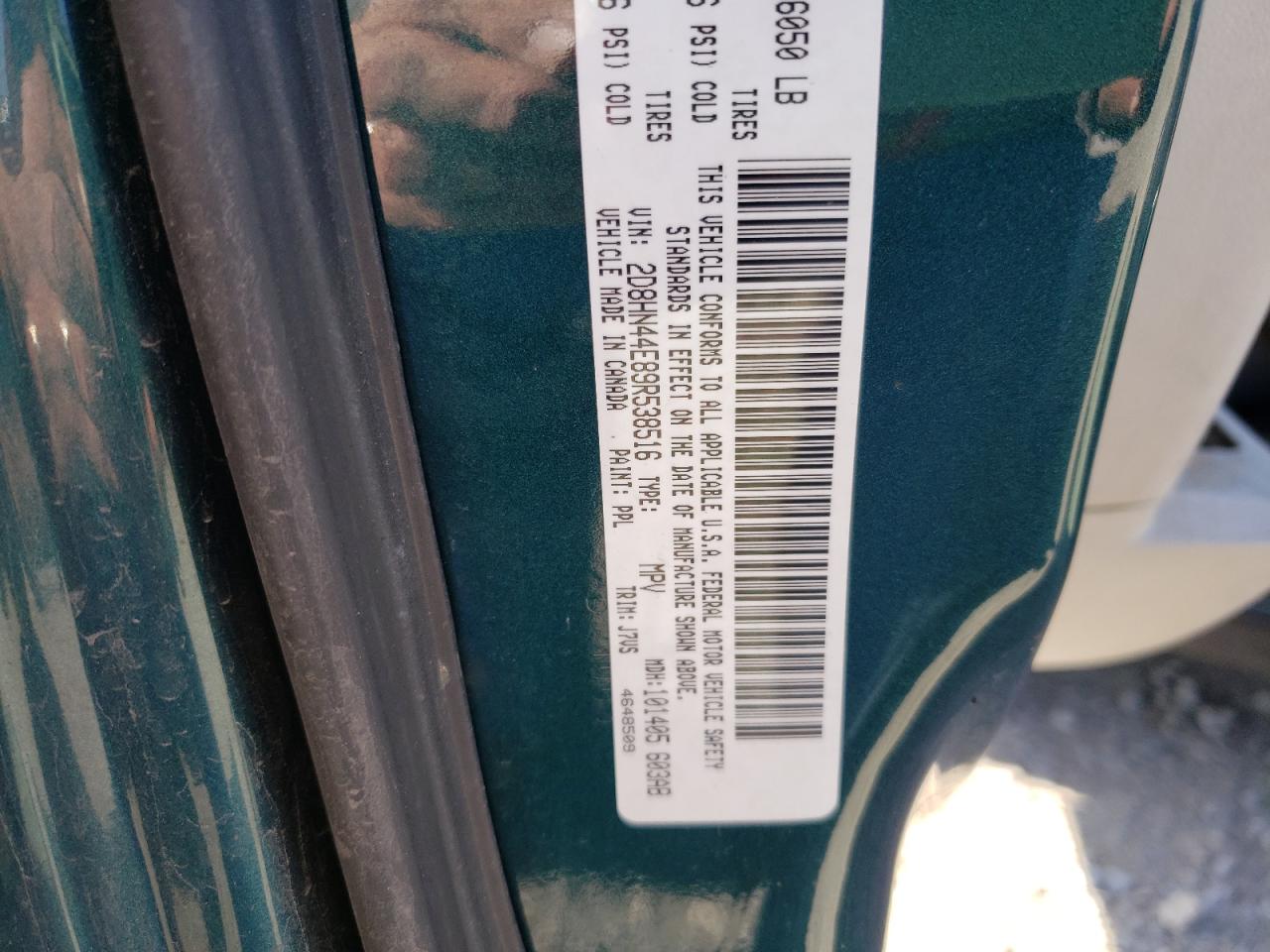 Photo 10 from auction – 2009 DODGE GRAND CARA with VIN 2D8HN44E89R538516