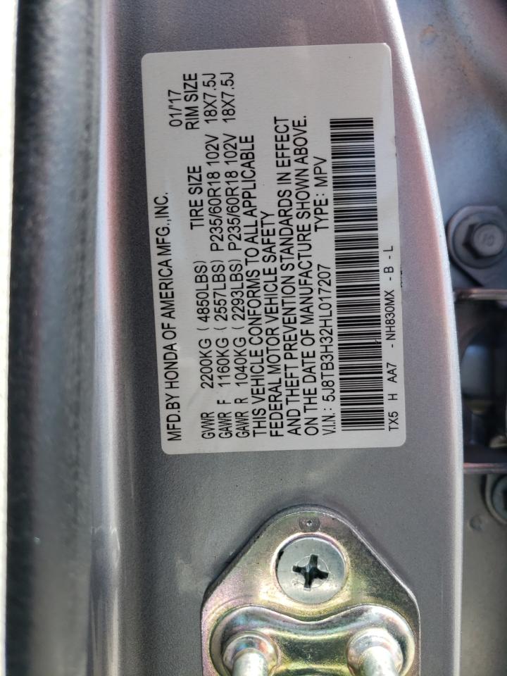 Photo 10 from auction – 2017 ACURA RDX with VIN 5J8TB3H32HL017207