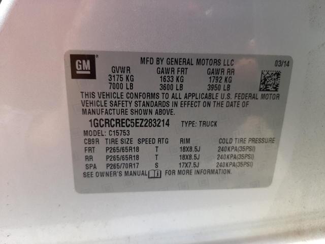 Photo 10 from auction – 2014 CHEVROLET SILVERADO with VIN 1GCRCREC5EZ283214