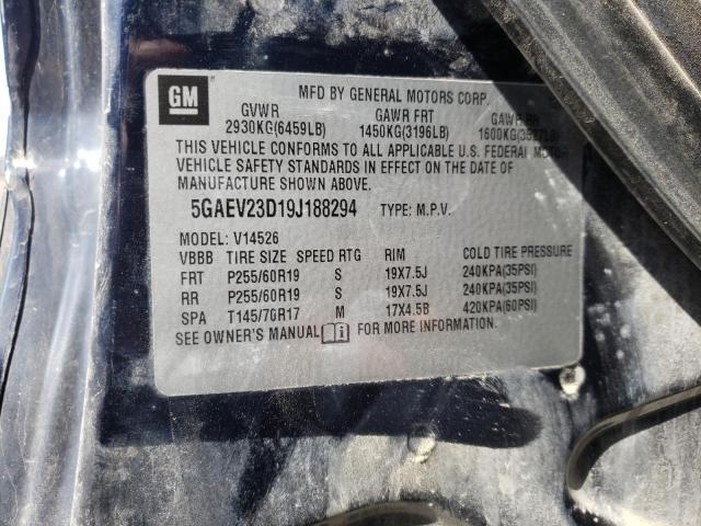 Photo 10 from auction – 2009 BUICK ENCLAVE CX with VIN 5GAEV23D19J188294
