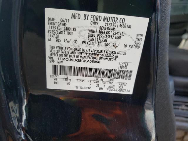 Photo 10 from auction – 2012 FORD ESCAPE XLT with VIN 1FMCU9DG8CKA05058
