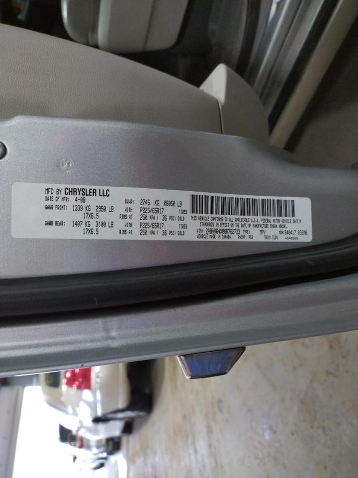 Photo 10 from auction – 2008 CHRYSLER TOWN & COU with VIN 2A8HR64X88R762733