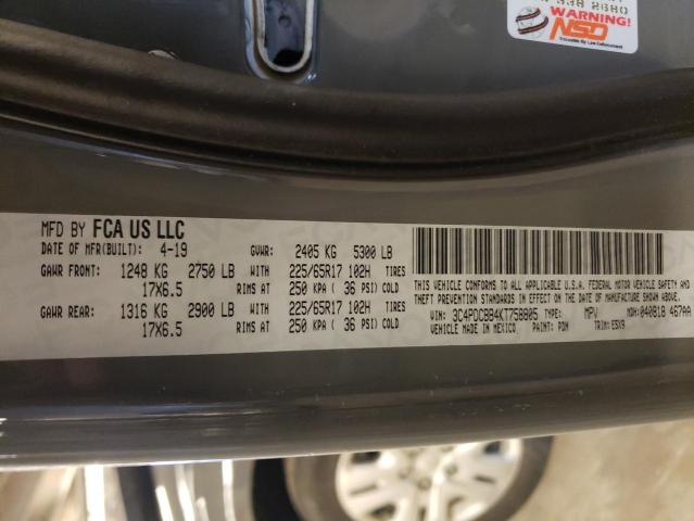 Photo 10 from auction – 2019 DODGE JOURNEY SE with VIN 3C4PDCBB4KT758805