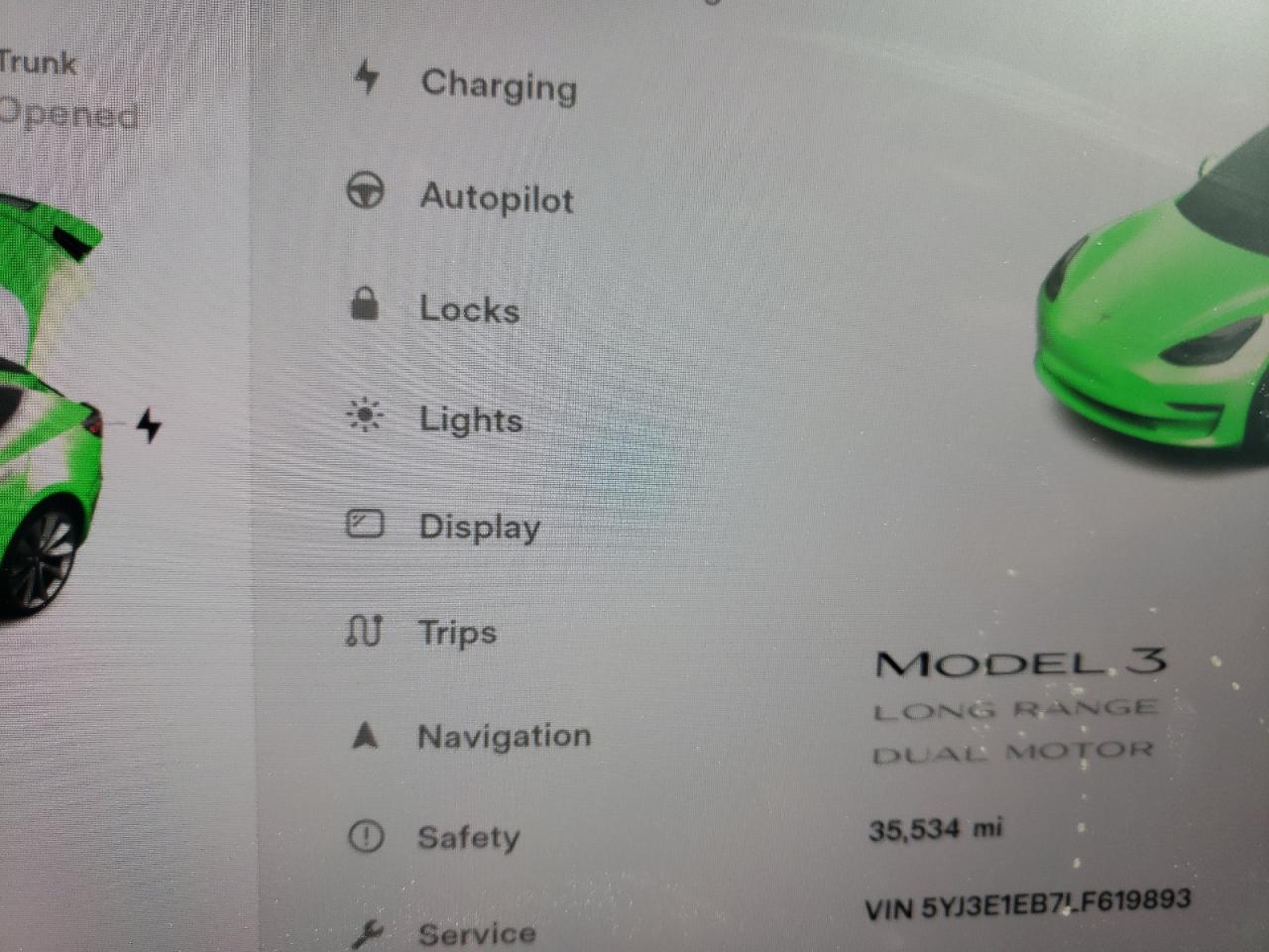 Photo 8 from auction – 2020 TESLA MODEL 3 with VIN 5YJ3E1EB7LF619893