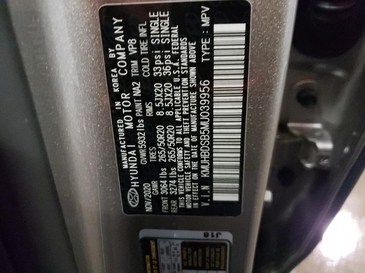 Photo 10 from auction – 2021 GENESIS GV80 BASE with VIN KMUHBDSB5MU039956