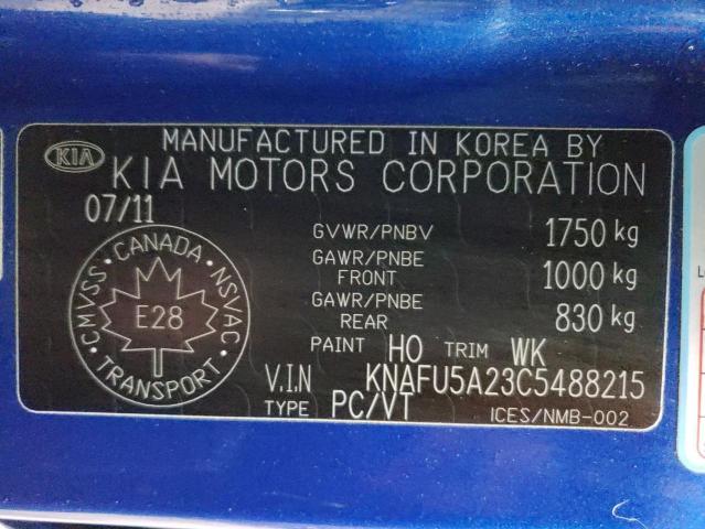 Photo 10 from auction – 2012 KIA FORTE EX with VIN KNAFU5A23C5488215