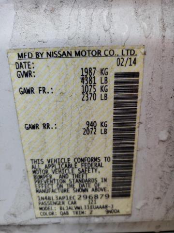 Photo 10 from auction – 2014 NISSAN ALTIMA 3.5 with VIN 1N4BL3AP1EC296879