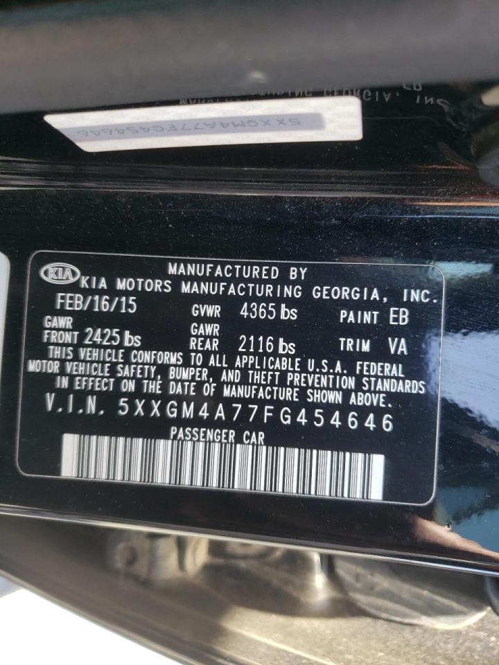 Photo 10 from auction – 2015 KIA OPTIMA LX with VIN 5XXGM4A77FG454646