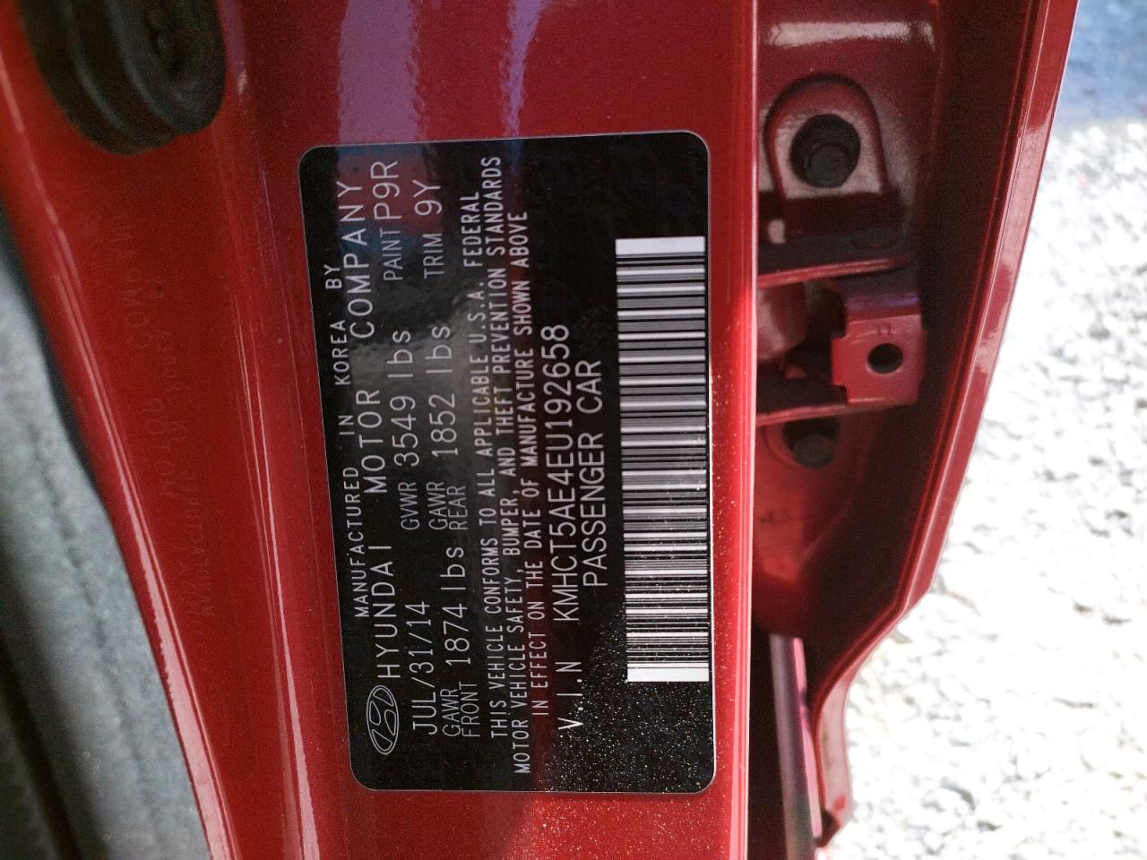 Photo 10 from auction – 2014 HYUNDAI ACCENT GLS with VIN KMHCT5AE4EU192658