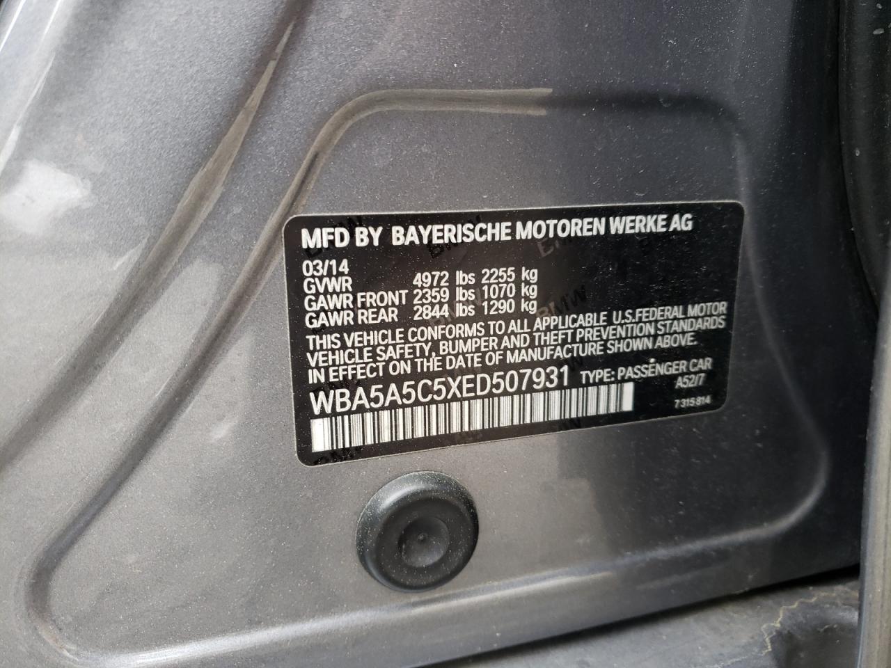 Photo 10 from auction – 2014 BMW 528 I with VIN WBA5A5C5XED507931
