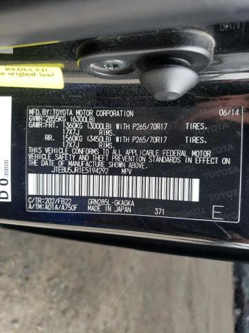 Photo 10 from auction – 2014 TOYOTA 4RUNNER SR with VIN JTEBU5JR1E5194292