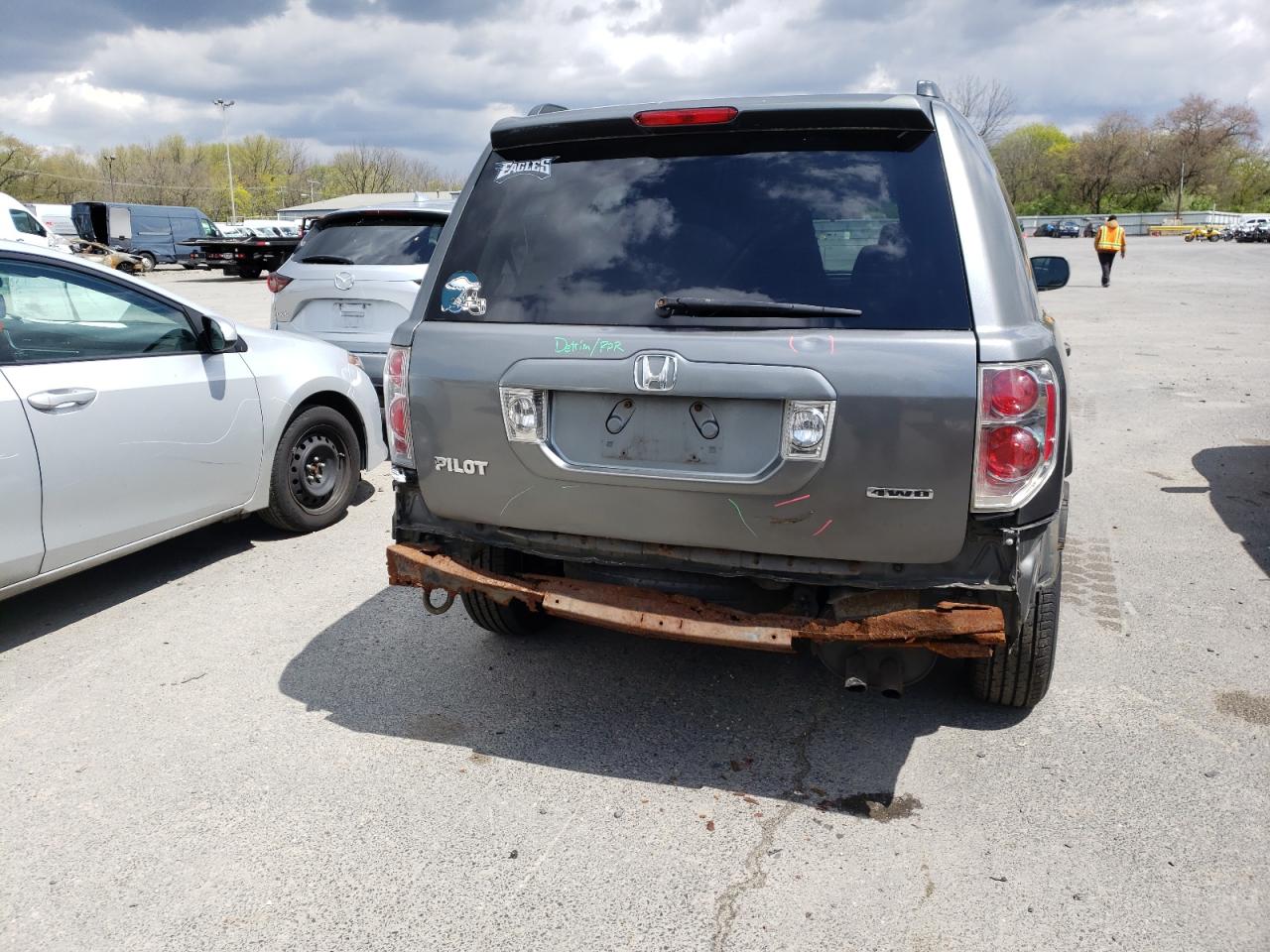 Photo 9 from auction – 2007 HONDA PILOT EX with VIN 2HKYF18437H533942