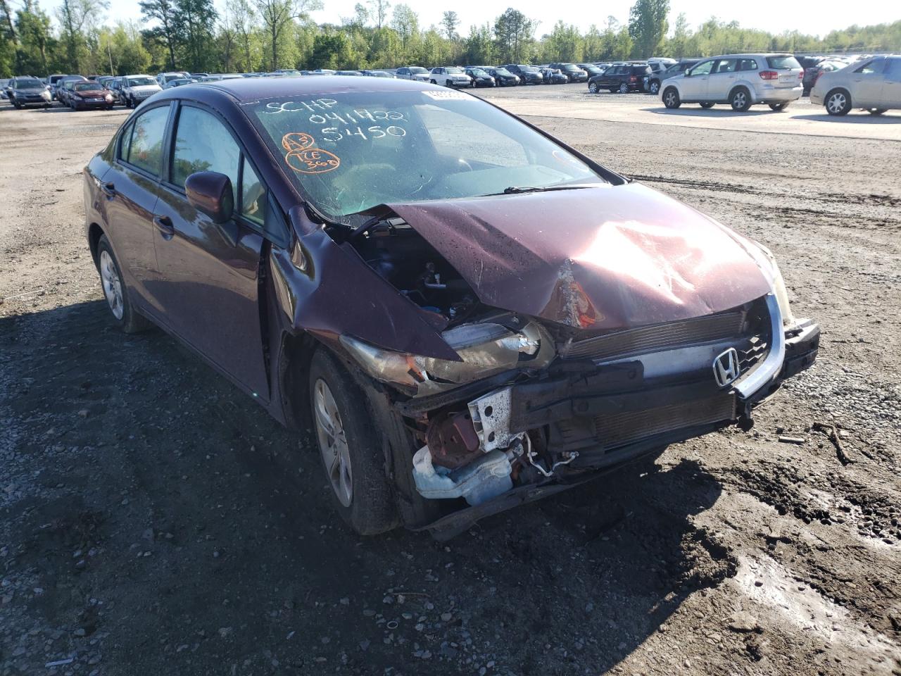 HONDA CIVIC LX 2015 with VIN 19XFB2F52FE285450 - Photo from auction