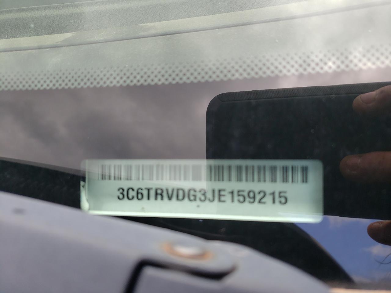 Photo 10 from auction – 2018 RAM PROMASTER with VIN 3C6TRVDG3JE159215