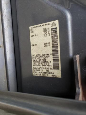 Photo 10 from auction – 2012 NISSAN MAXIMA S with VIN 1N4AA5AP5CC829388