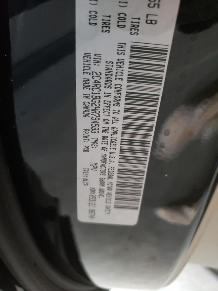 Photo 10 from auction – 2017 CHRYSLER PACIFICA T with VIN 2C4RC1BG2HR794533