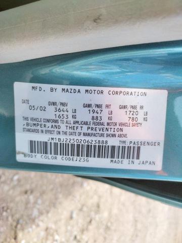Photo 10 from auction – 2002 MAZDA PROTEGE DX with VIN JM1BJ225020623888