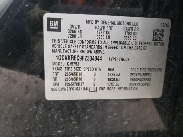 Photo 10 from auction – 2015 CHEVROLET SILVERADO with VIN 1GCVKREC9FZ334944