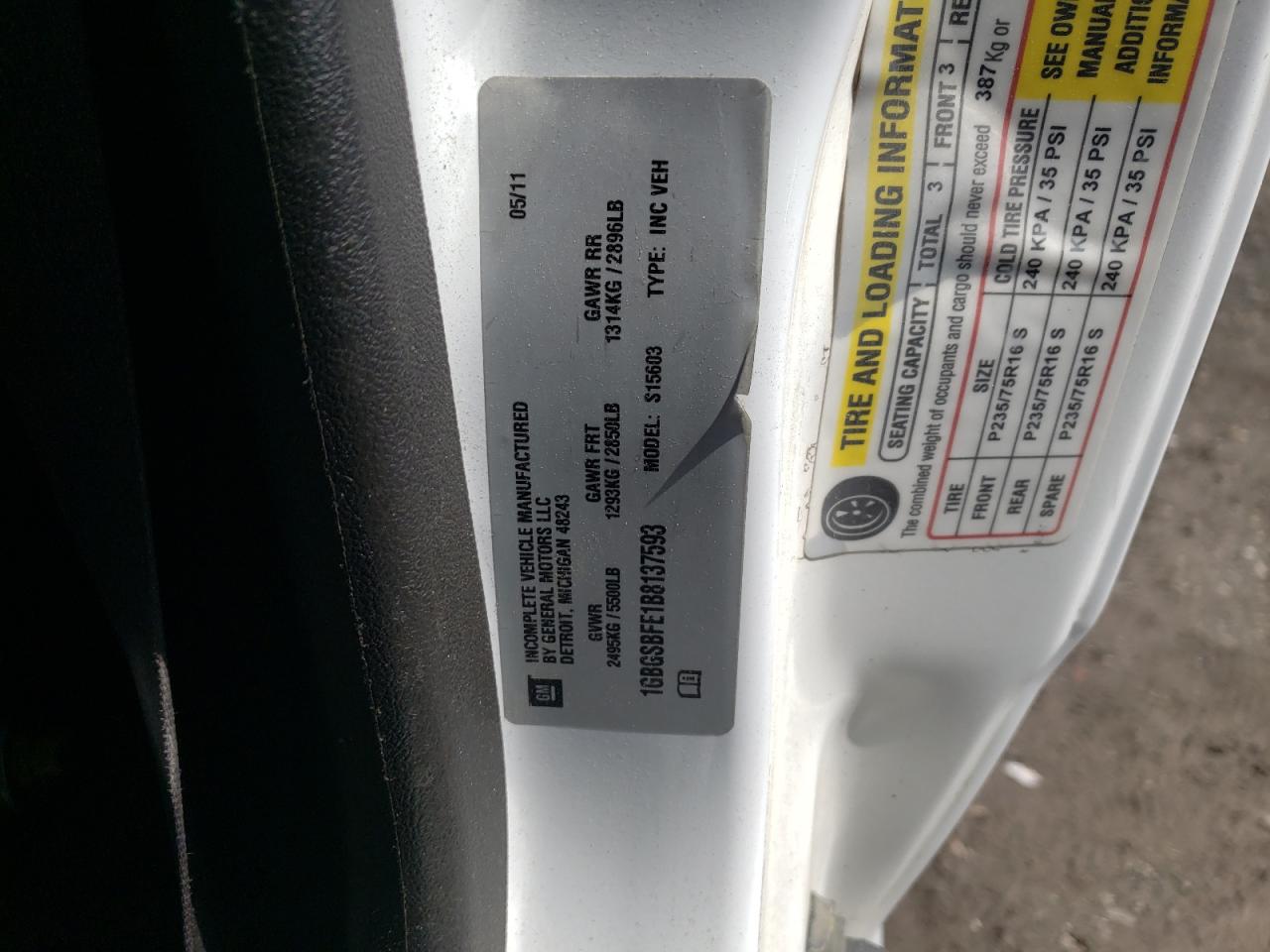 Photo 10 from auction – 2011 CHEVROLET COLORADO with VIN 1GBGSBFE1B8137593