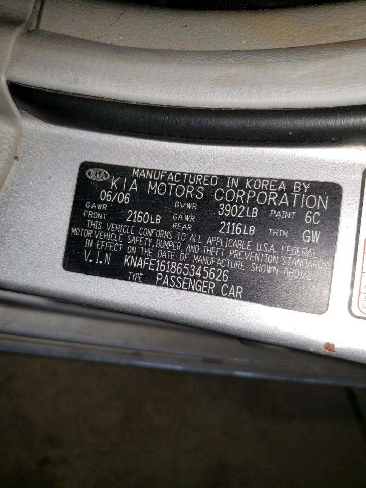 صورة رقم 10 من المزاد - 2006 KIA SPECTRA5 مع VIN KNAFE161865345626