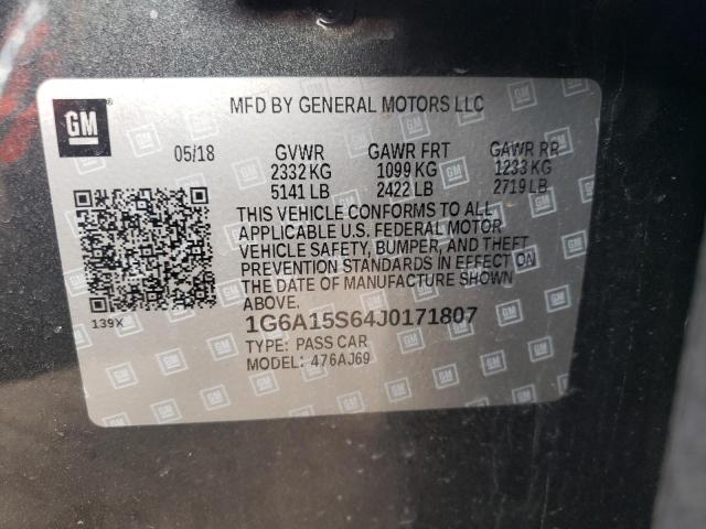 Photo 10 from auction – 2018 CADILLAC CTS-V with VIN 1G6A15S64J0171807